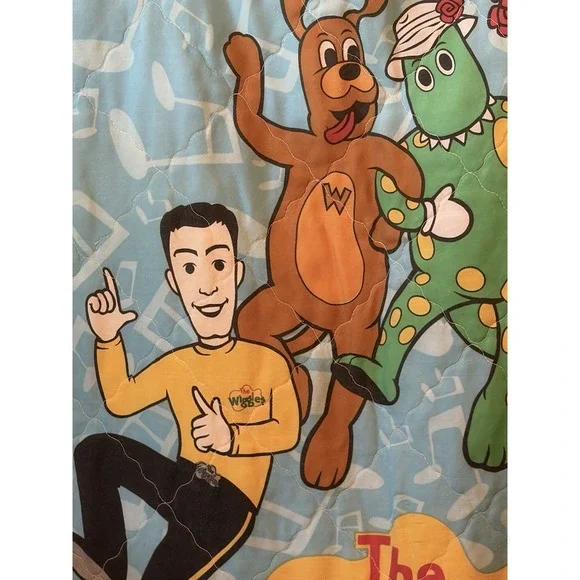 The Wiggles Twin Comforter Blue Yellow 55x39 2003/Touring/Vtg/Kids Bedding - Picture 3 of 16